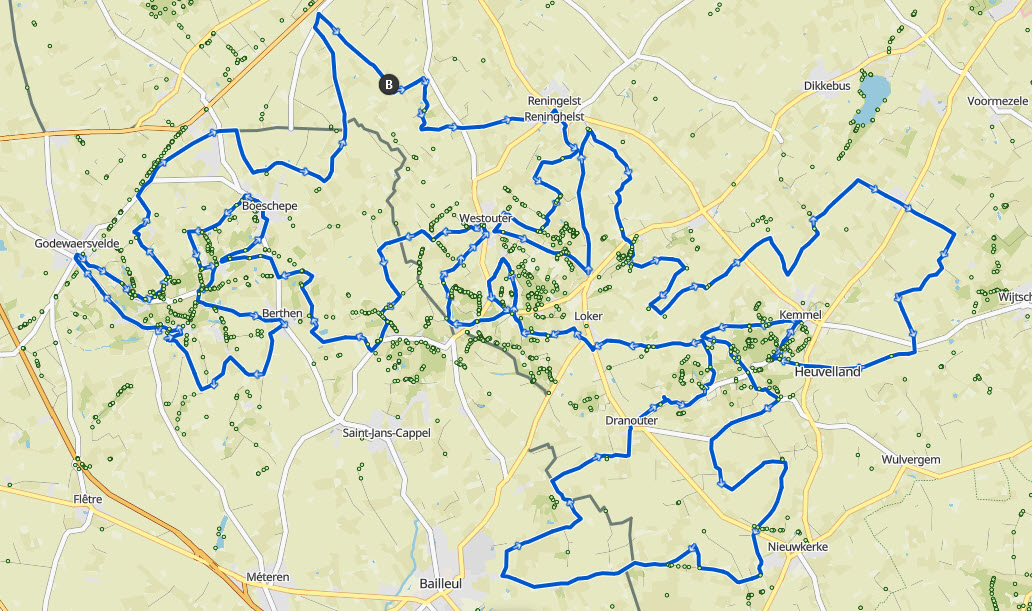 Rit09Glooiend100km1200Kaart