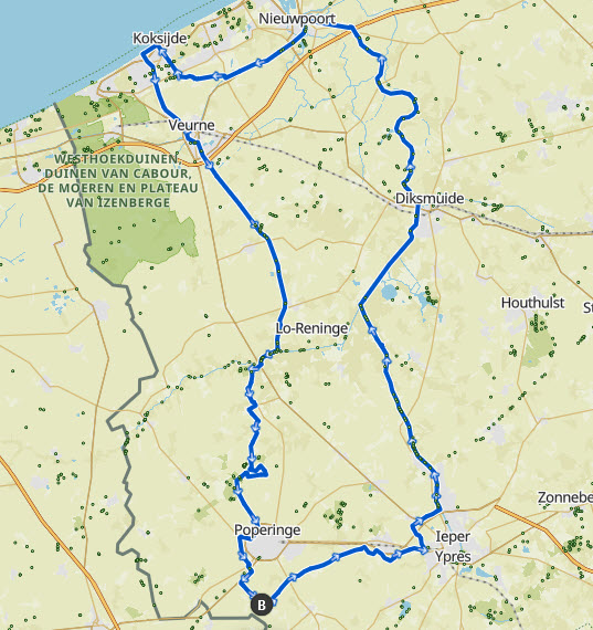 Rit10ZeePaters111km210Kaart